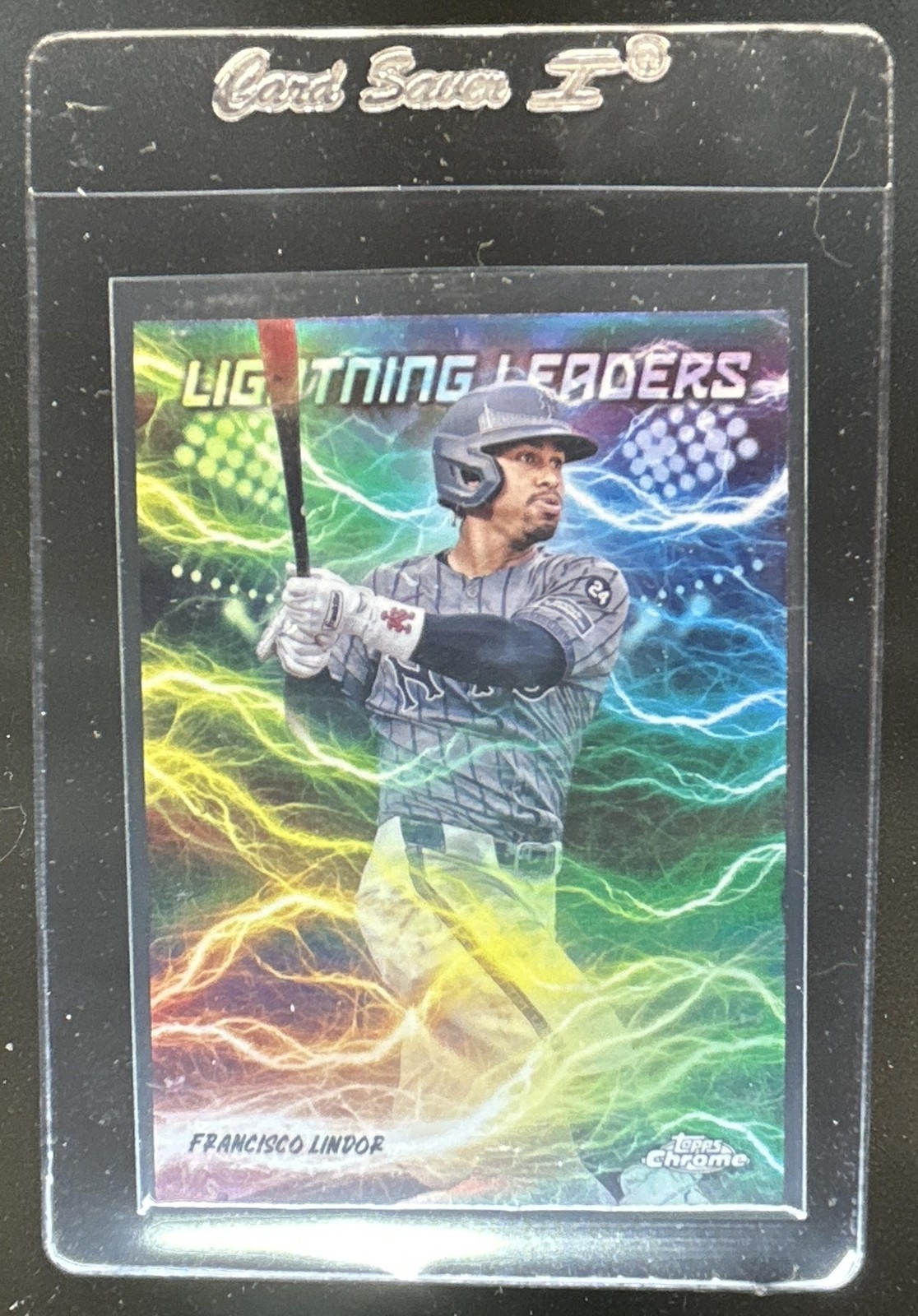 2025 Topps Chrome Francisco Lindor Lightning Leaders #LL-7 Mets