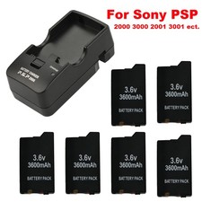 For PSP Slim 2000 3000 2001 Rechargeable Replacement Battery 3600mAh/WallCharger