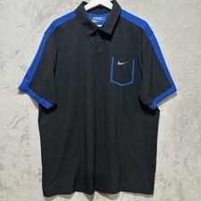 Nike Golf Tour Performance Men's XL Dri Fit Black Short Sleeve Polo Shirt Logo