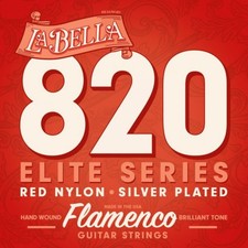 La Bella Guitar Strings Nylon 820 Red Nylon Silver Plated Flamenco