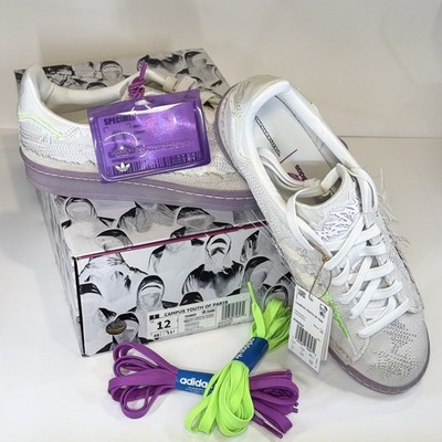 adidas Original Youth of Paris x Campus 80s White Purple Men Sz 12 Shoe ID6805