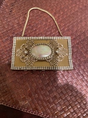 Metal  Gold Color  Compact Purse