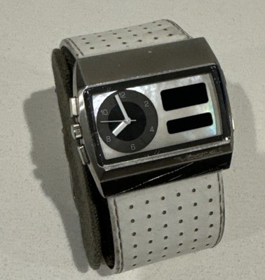 Vestal Mens Vintage Watch Monte Carlo WHITE MOTHER OF PEARL Inlay RARE OOP Surf