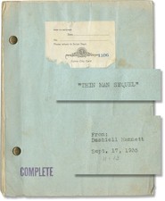 Film scripts SCREENPLAY FOR THE THIN MAN SEQUEL AFTER THE THIN MAN #124528