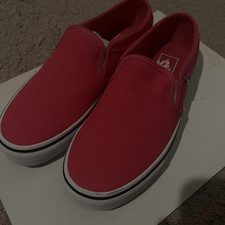 VANS Slip-On Women s hot pink Canvas Casual Shoes US 7 Comfort Round Toe