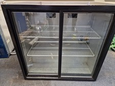 Cardinal 230 Bottle Fridge Double 2 Door Sliding Display 208L Commercial Used 