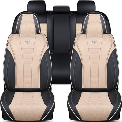 Audi Q7 4M Bj ab 2015 kompatible Schonbezüge in Schwarz/Beige FNL3