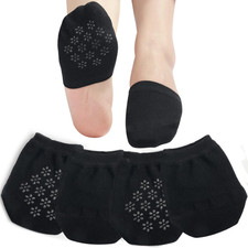 Toe Toppers No Show Liner Half Socks for Women Seamless Grip Non Slip Hidden Toe