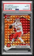 2021 Panini Mosaic Variations AFC Reactive Orange Prizm Patrick Mahomes II PSA 8