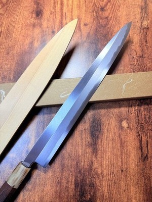 Sakai Uchi Hamono Japanese Yanagiba Kitchen Knife 335mm White Steel #2 Rosewood