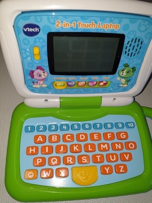 vtech lerncomputer, Buchstaben, blau-grün, Batteriebetrieb, wie neu