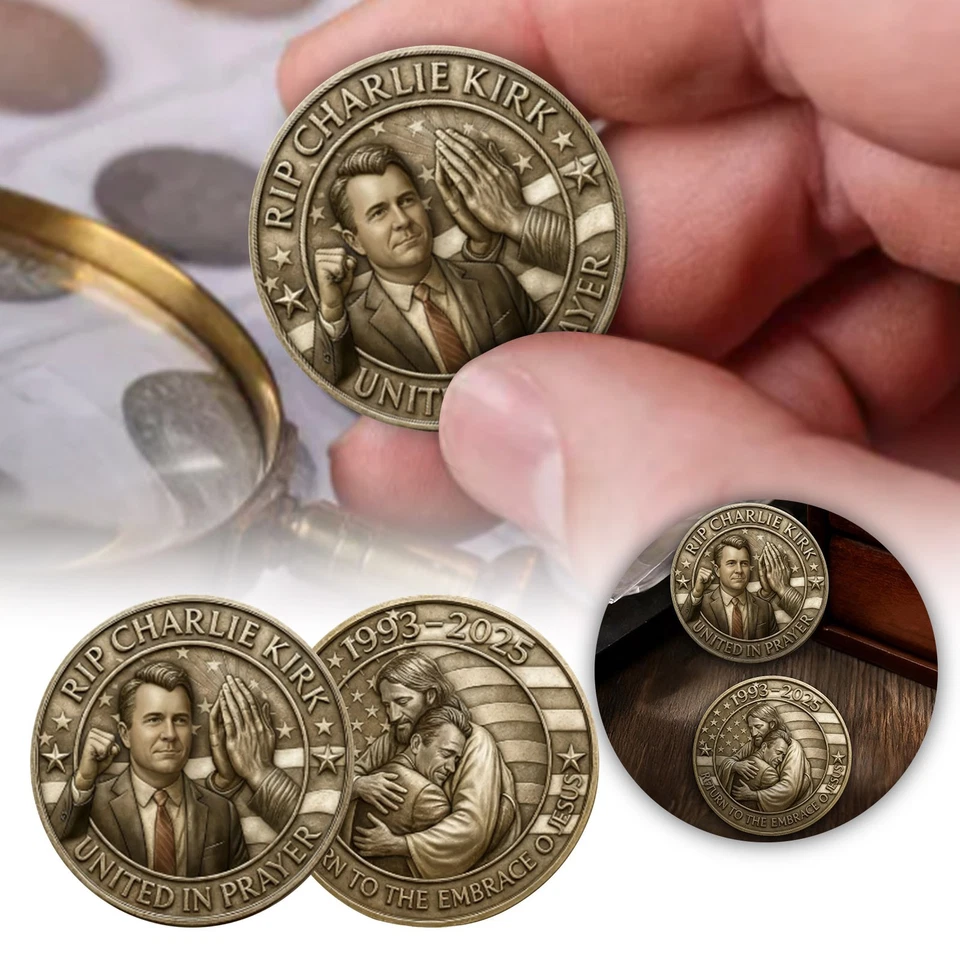 Памятная монета Rip Charlie Kirk United In Prayer 1993-2025 - Изображение 3 из 4