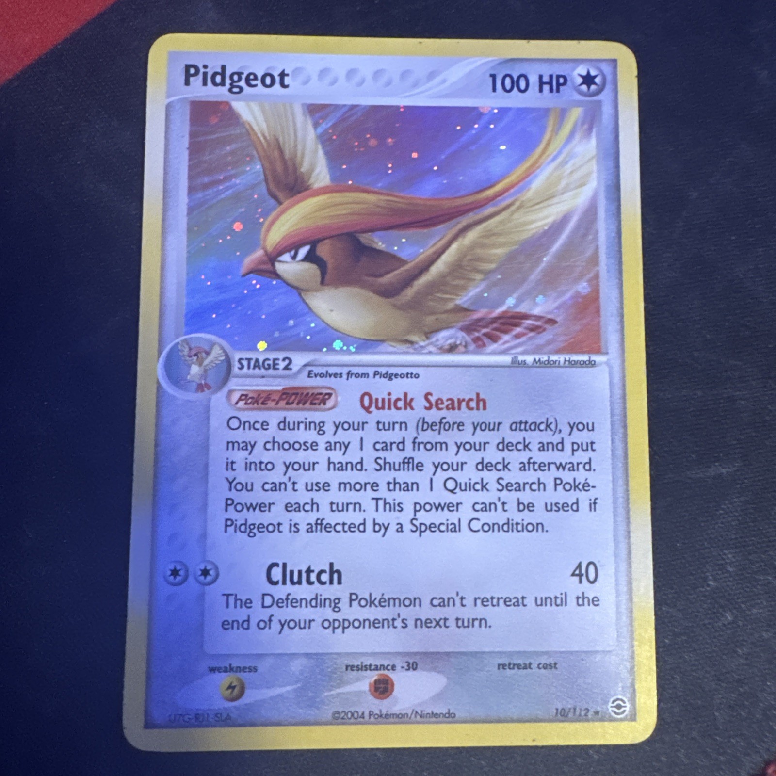 Pidgeot 10/112 Firered & Leafgreen Pokemon Trading Card Game - Holo