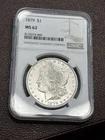 1879 Morgan Dollar MS 62 NGC Silver Uncirculated $1 Great Strike