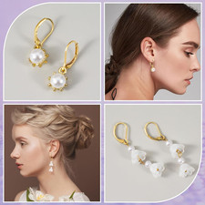 12 Pcs Leverback Earring Hooks, Stainless Steel Clasp Hoop, Hypoallergenic Da...