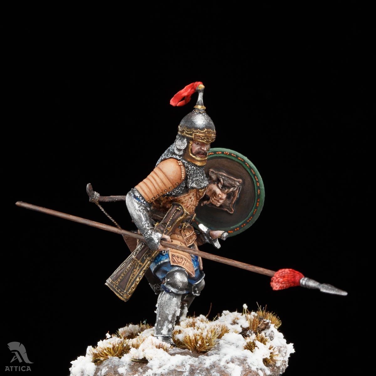 Figurine Guerrier Mongol 75mm - étain Peint Main, Attica Miniatures, Art