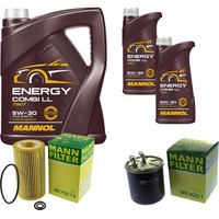 Inspektionspaket 7L Mannol Energy 5W-30 FüR Mercedes S204 C 220 CDI S203 W204