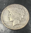 1921 Peace High Relief Silver Dollar