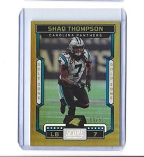2023 Score Football #49 Shaq Thompson Gold Zone Parallel 1/50 Panthers