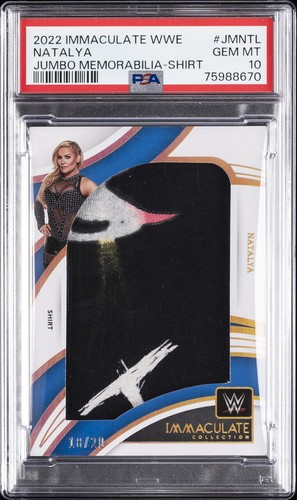2022 PANINI IMMACULATE COLLECTION WWE JUMBO MEMORABILIA NATALYA 18/20 PSA 10
