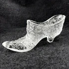 Vintage Fenton Glass Daisy Victorian Lady Slipper Boot 6”