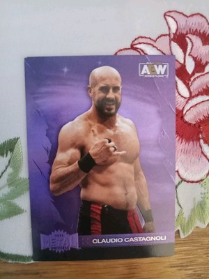 2022 SkyBox Metal Universe AEW #60 Claudio Castagnoli Purple 018/199 Ud All Elit