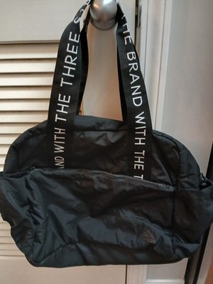 ADIDAS Sport To Street Tote Bag Black Signature Straps Black The 3 Stripes yoga