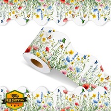 Motiskyy 65ft Wildflower Bulletin Board Borders Summer