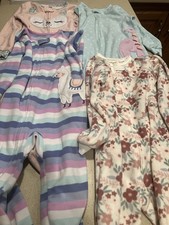 Girls 4T long sleeve fleece footed pajamas - ...