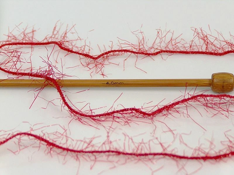 Sparkle Soft Dark Red 68319 Ice Yarns Metallic Lurex Nylon Eyelash Yarn 50g 153y - Image 2 of 4