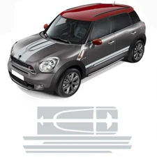  Grey Decal Sticker Stripe Kit For Mini Countryman Cooper S R60 Hood Side Trunk