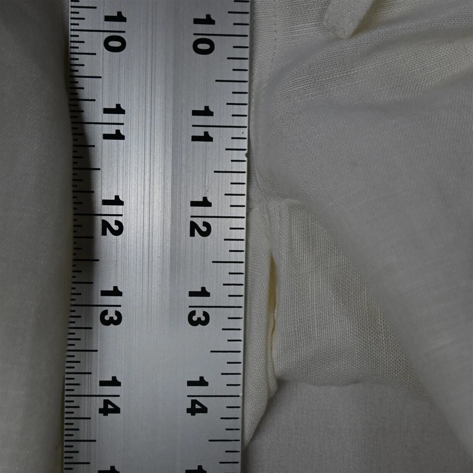 NUEVO Pantalones Cubavera XLx32 Blanco Marfil Boda Playa Hombres Lino Cordón Foto 4 de 4