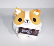 Zuru Snackles BENJI Corgi Dog Puppy With Chocolate Hershey's Bar Plush Toy 5"EUC