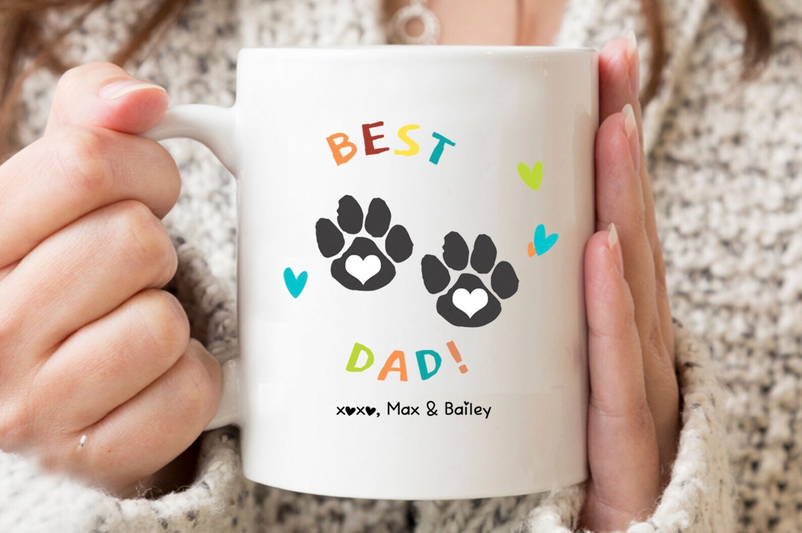 Best Dog Dad Coffee Mug Dog Cat Lover Daddy Gift Kids Gift For Dad Daddy