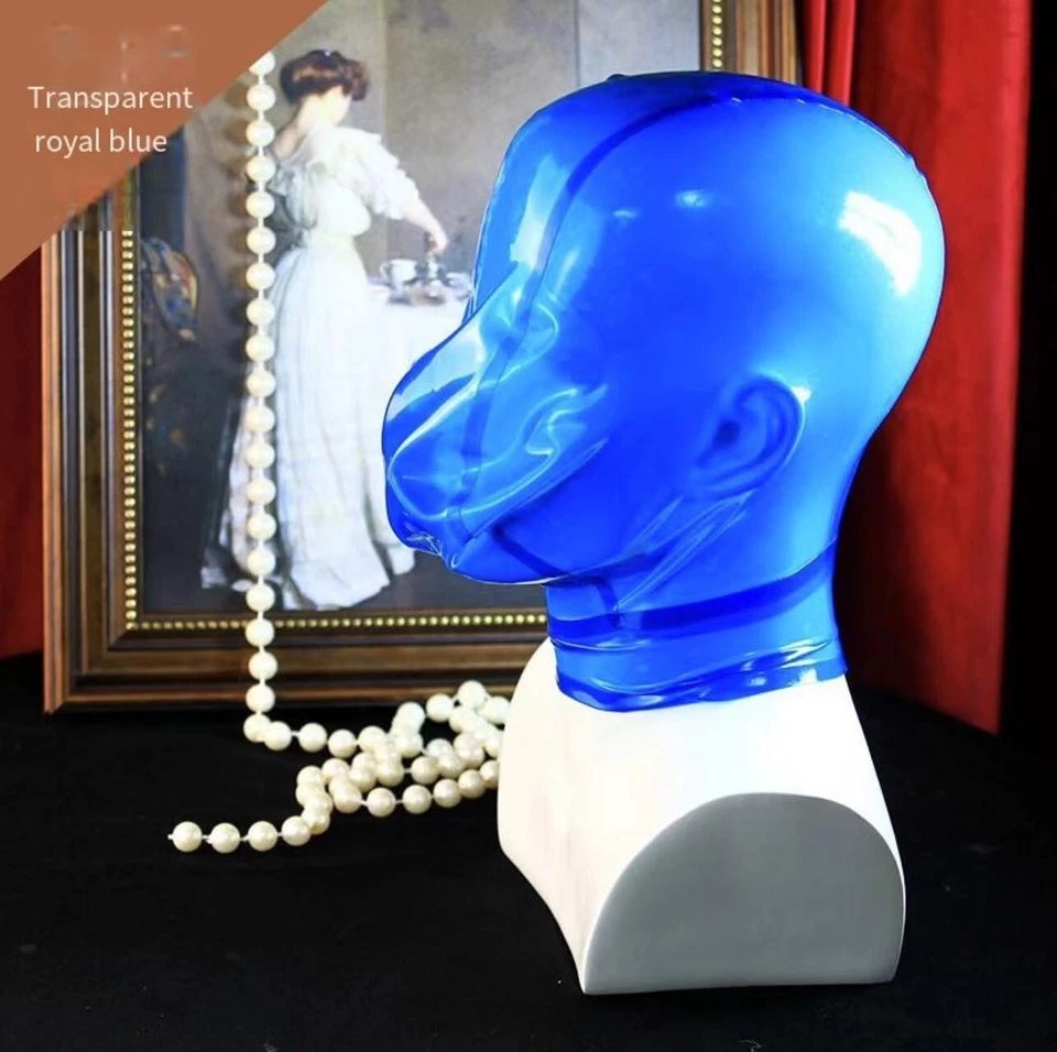 Latex Hood with Sealed Breathing Bag for Experience Suffocation Rubber Mask BDSM - Image 4 of 4