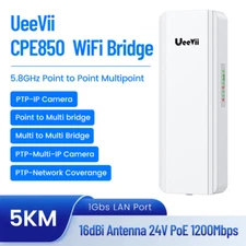 Point to Point Wireless WiFi Bridge Outdoor CPE Extend Network 5KM for starlink