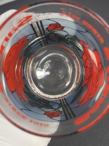 Vintage MCM Stained Glass Roses "Sandy's since 1915 Portland Ore. Rose Festival" - Picture 4 of 4