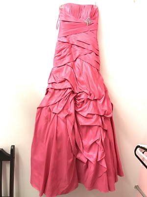 Prom Dress 6 Hot Pink Lace Up Back Full Length Prom Dress Well Made Night Moves
