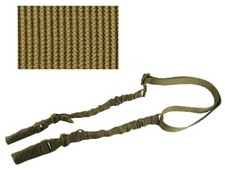 2 Point to 1 Point Heavy Duty Bungee Sling Durable Tan Dark Earth Band