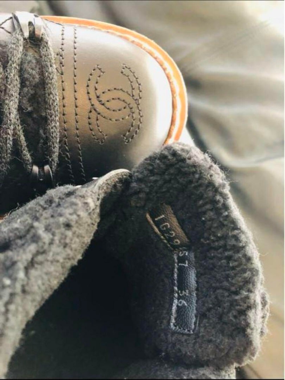 Chanel Short Boots Coco Mark Black Leather Size 36.5 US About6.5 For Women thumbnail 9