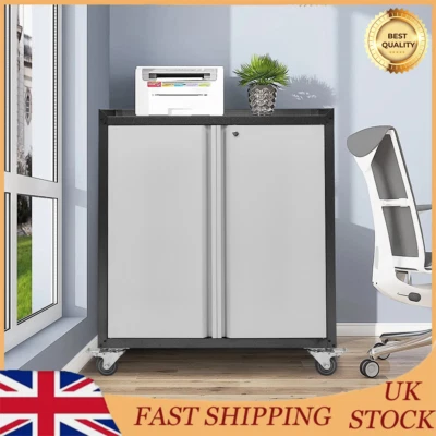 HM-GARDEN123 Tool Cabinet Cupboards on Wheels Workshop Garage Storage Tool Metal Storage Cart