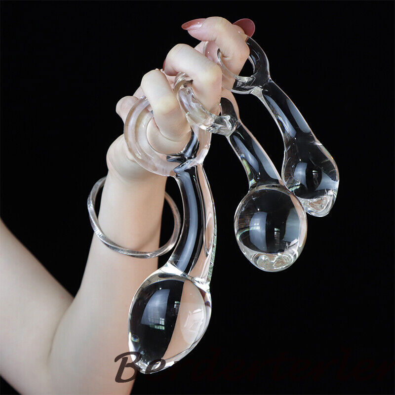Newest Handheld Anal Beads Glass Butt Plug Big Ball Large Crystal Dildo Sex  Toy | eBay