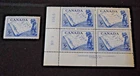 1957 Canada Stamp - Scott #370 - 5 Cent Block/Single/FDC - Thompson - MNH