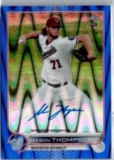 2022 Topps Chrome Rookie Blue RayWave Refractor /150 Mason Thompson Auto RC