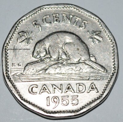 Canada 1955 5 Cents Elizabeth II Canadian Nickel Five Cents | eBay