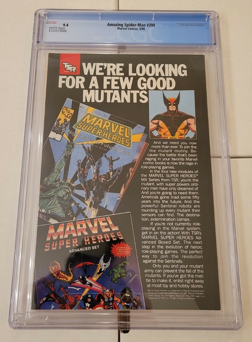 【早い者勝ち】堂本剛 special Remake Parker Amazing Spider-man #298 CGC 8.5 1988 Marvel 1st Eddie Brock
