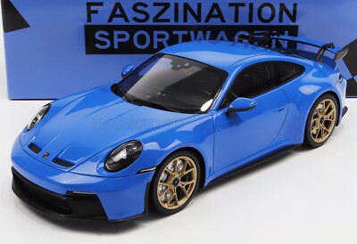 【MINICHAMPS】PORSCHE 911 GT3#M50 Minichamps PORSCHE 911 992 GT3 COUPE 2021 BLUE GOLD RIMS 1