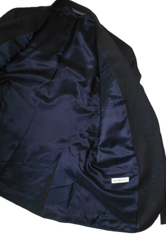 NWOT Men's 40S JACK VICTOR Black and Blue Paisley Dinner Jacket $798 - Picture 10 of 17
