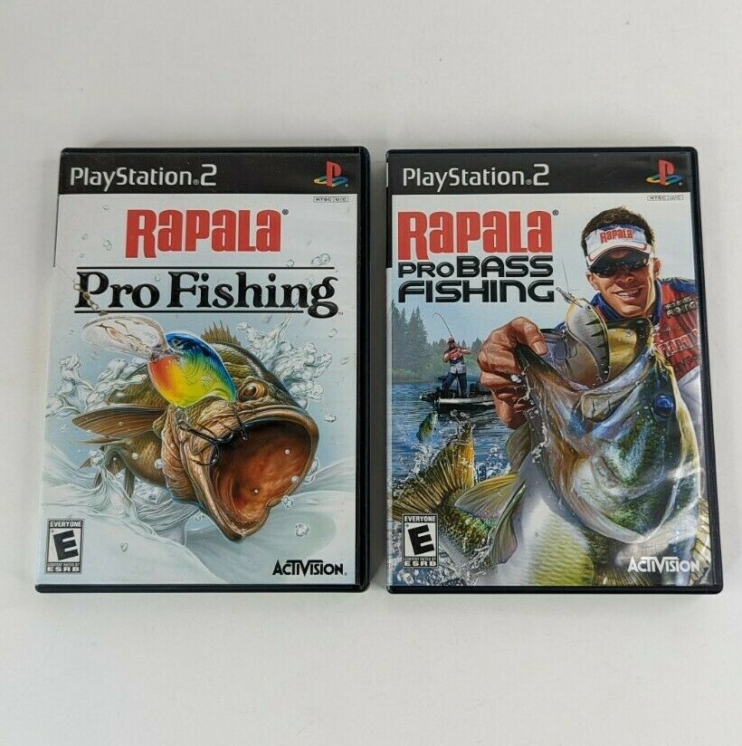 Rapala Pro Bass Fishing & Pro Fishing Game Lot (Playstation 2 PS2
