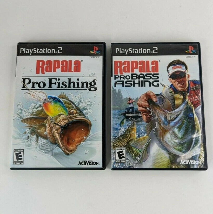 Rapala Pro Bass Fishing & Pro Fishing Game Lot (Playstation 2 PS2) Tested